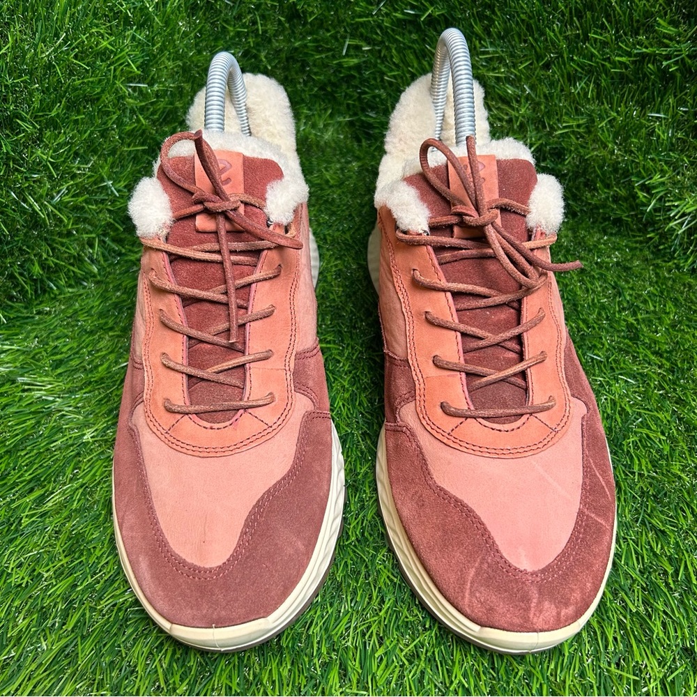 ECCO ST. 1 Fired Brick Suede Leather Sneakers Winter Shoes - Women's US 10 EU 41